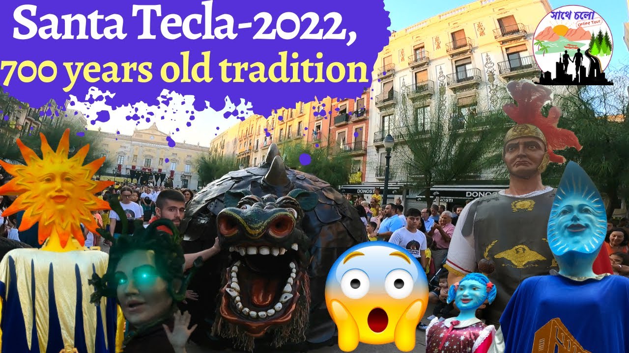 700 Years Old Traditional Catalan Festival| Santa Tecla 2022| Tarragona, Spain (Part -1)