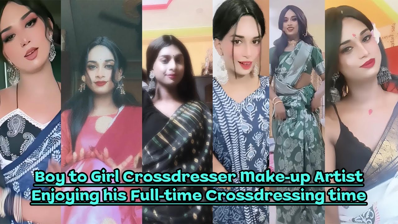Boy to Girl Crossdresser Makeup artist Loving his CD life