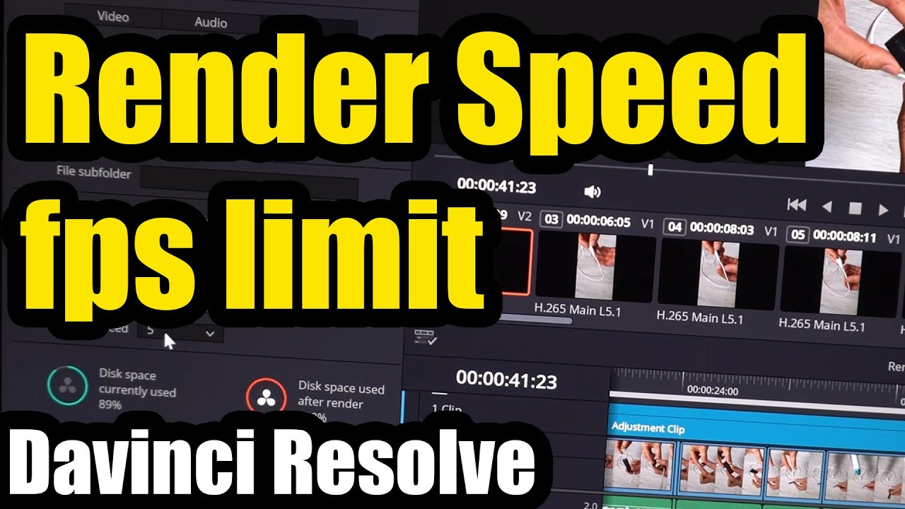 Почему Davinci Resolve рендерит очень медленно (скорость рендеринга, ограничение, 5 кадров в секу...