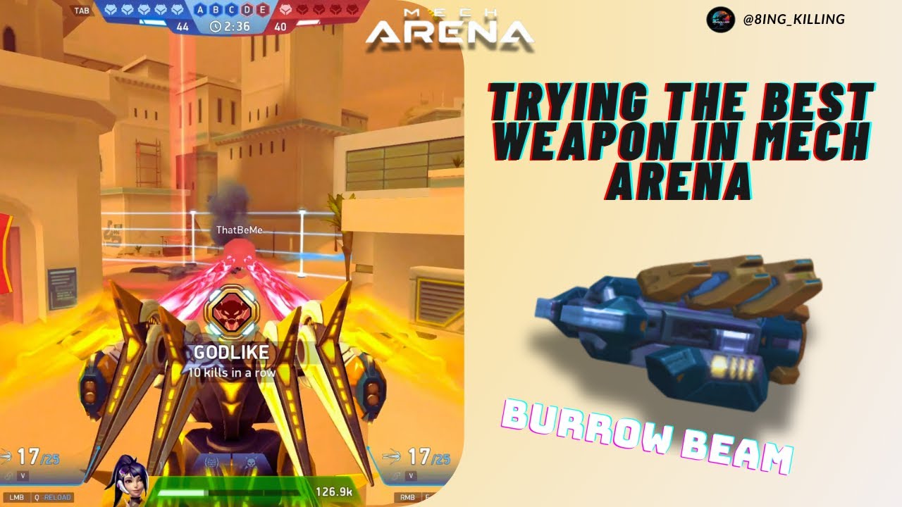 This Weapon is BROKEN… Burrow Beam at Max SP 💀 #mecharena #gaming #burrow #beam