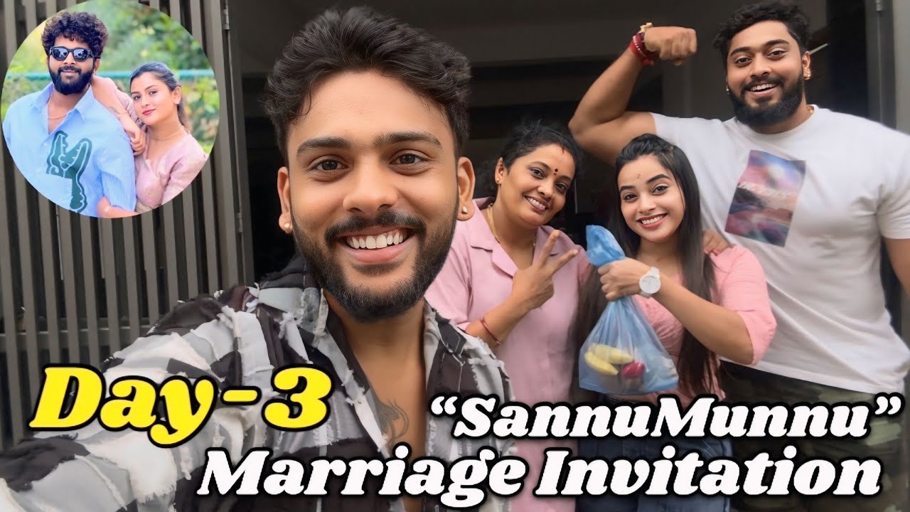 Day -3 SannuMunnu Marriage Invitation Vlog ||kannada||. @sannumunnu  #cutepair #sannumunnu #marriage
