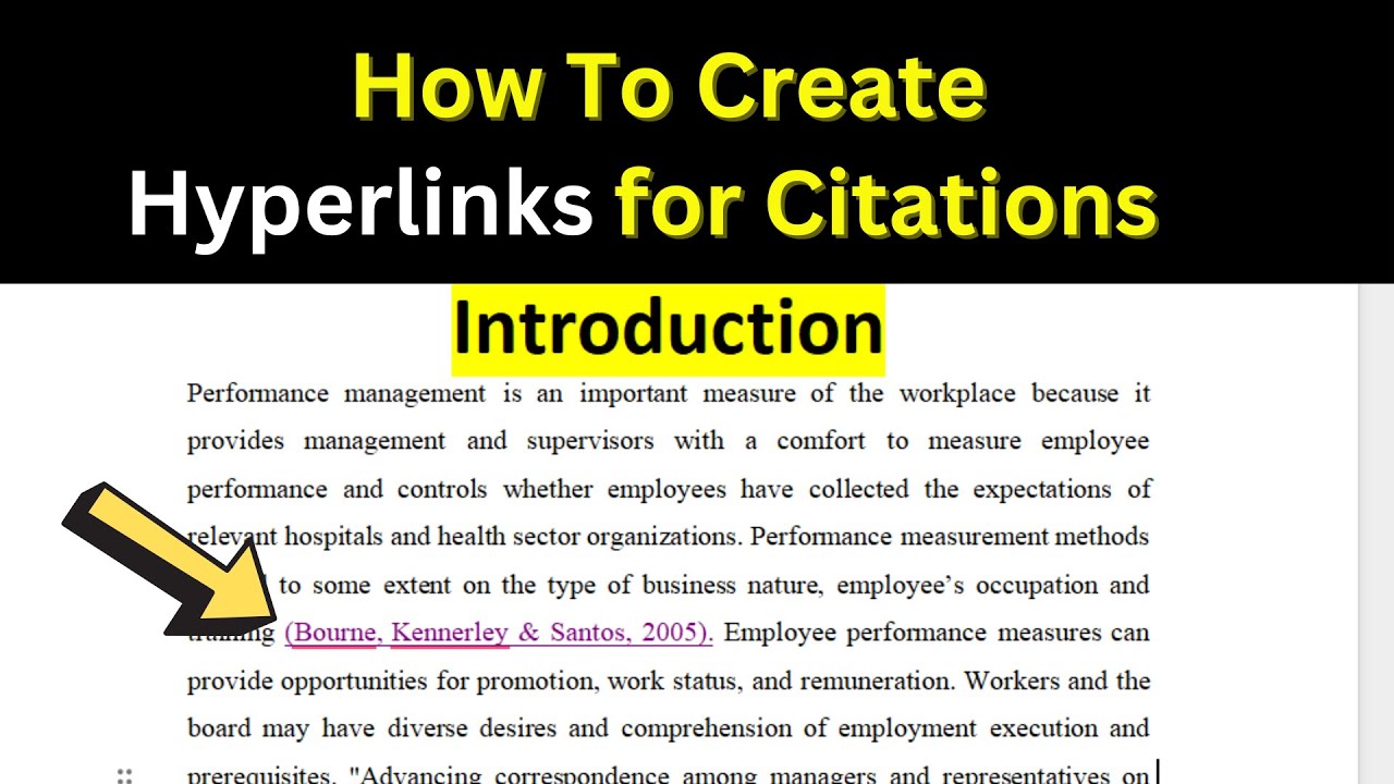 How to Link in-Text Citations to Reference in MS Word | How to Create hyperlinks for citations