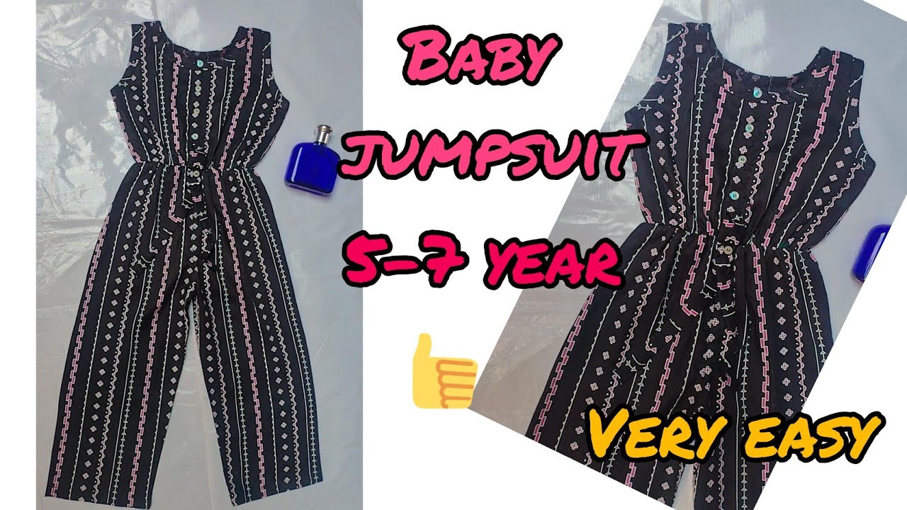 Baby Jumpsuit/ Dungaree Dress Cutting and Stitching / Easy Tutorial