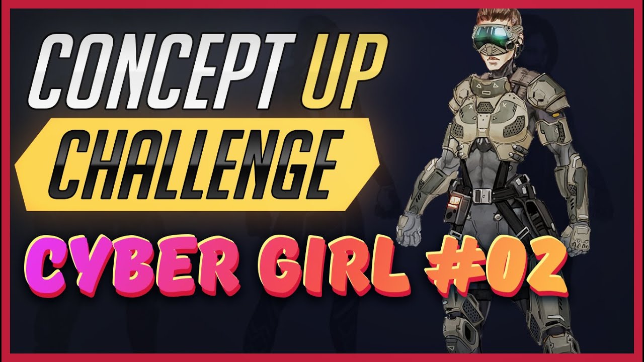 Concept ART Sci-Fi/CyberPunk character CYBER GIRL #02 -  SPEEDPAINT