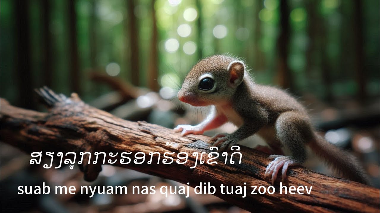 (ສຽງລູກກະຮອກນ້ອຍຕໍ່ເຂົ້າດີ 💯)suab me Nyuam nas ncuav quaj dib tuaj zoo heev