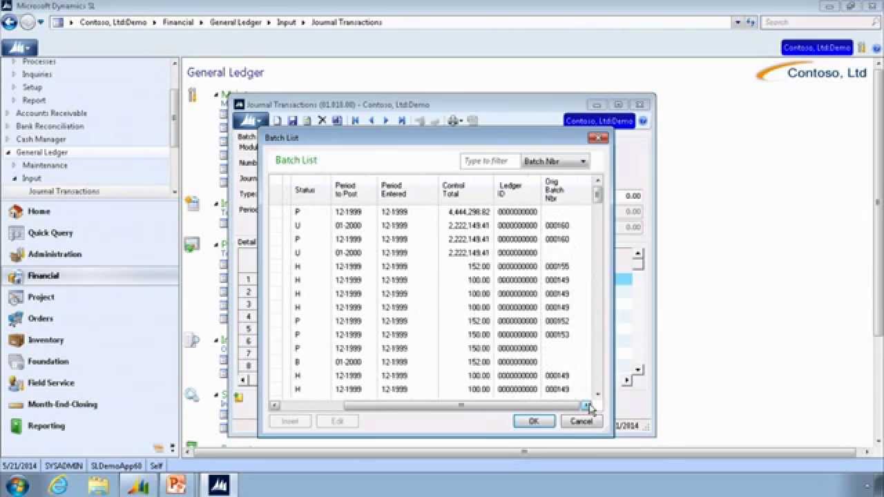 Dynamics SL Basic Elements