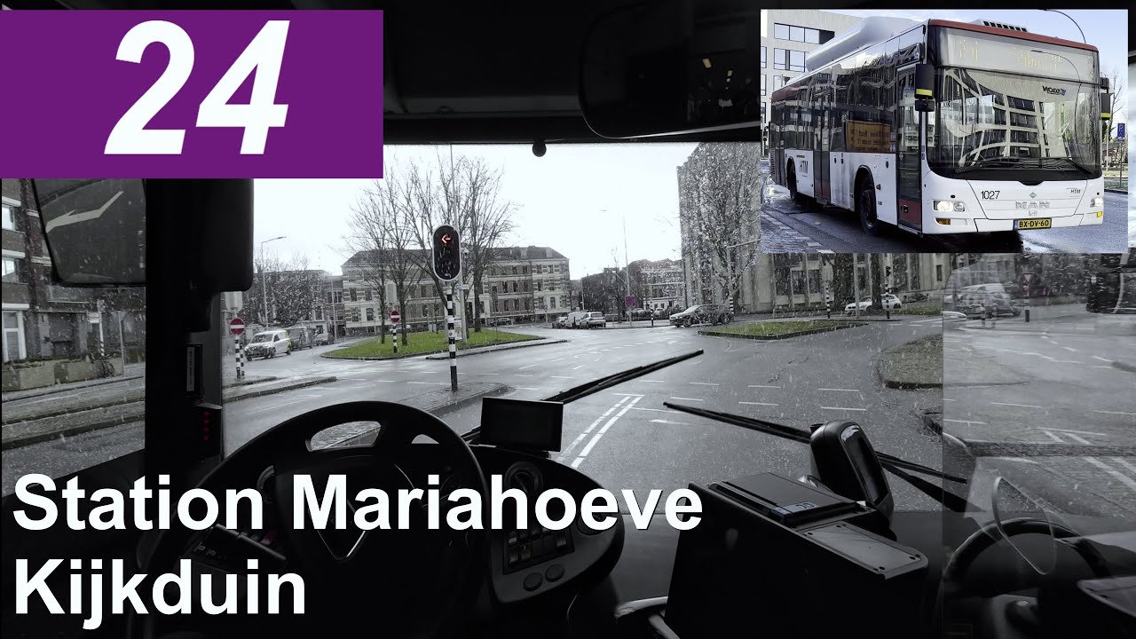 Busdriver's POV | HTM lijn 24: Station Den Haag Mariahoeve - Den Haag Kijkduin | HTM 1027 | 2024