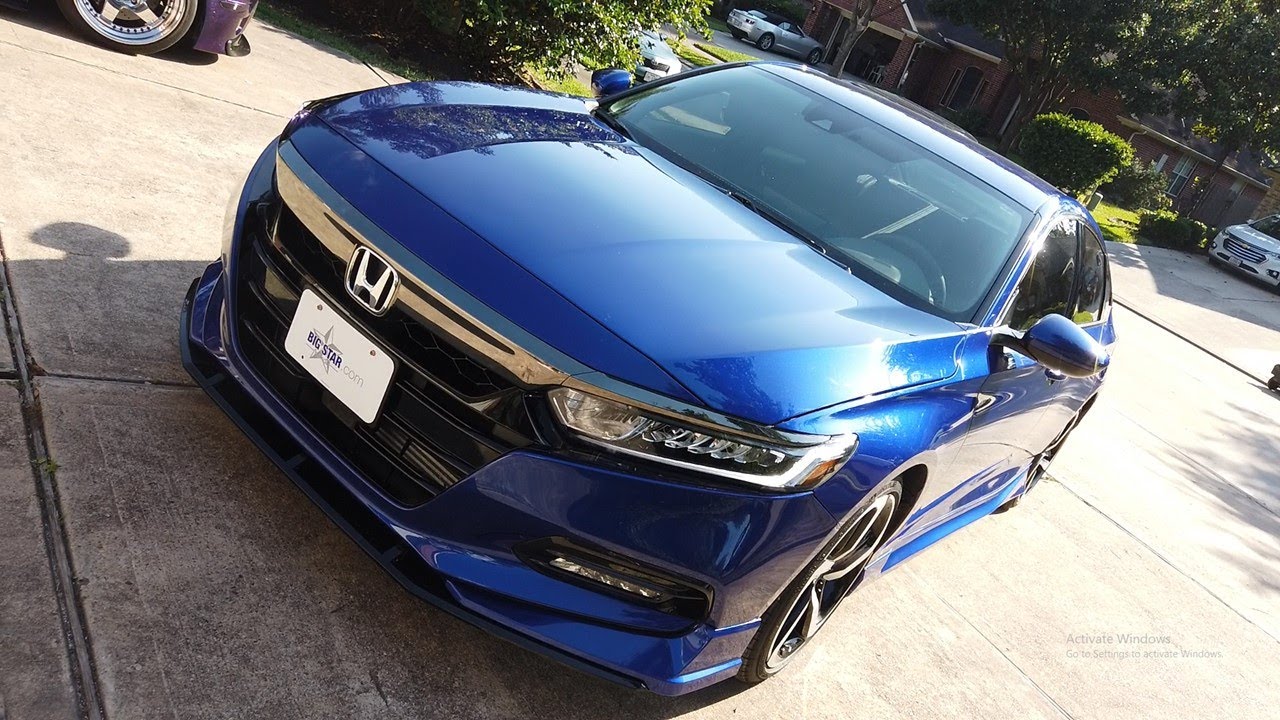2019 HONDA ACCORD SPORT FRONT LIP AND SIDESKIRTS  INSTALL!!