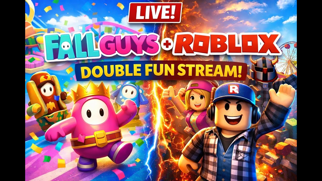 Fall Guys + Roblox LIVE 🔥 Double Fun Stream | Funny Moments & Challenges