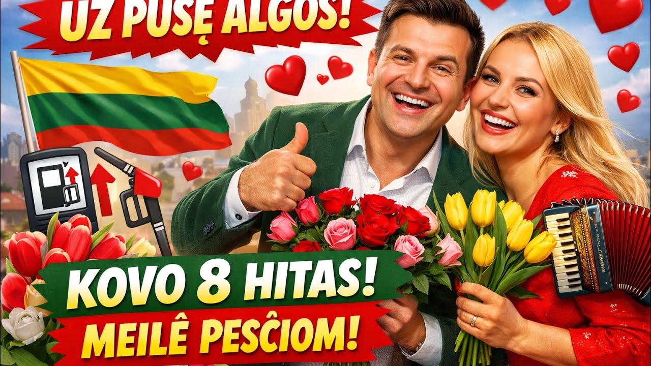 Už pusę algos 🌷 Kovo 8 hitas 2026 | Lietuvi&scaron;kas &scaron;lageris