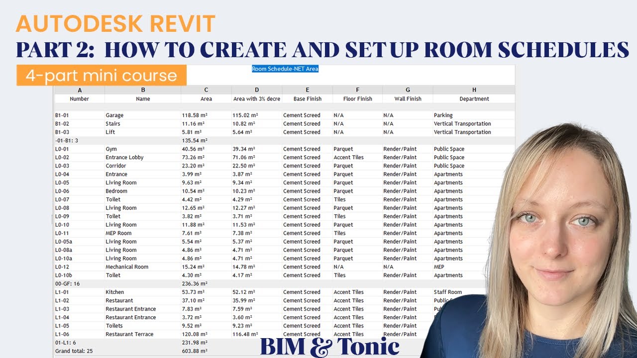 How to Create and Set Up Room Schedules in Revit