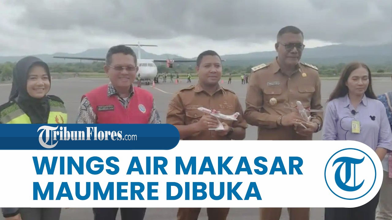 Wings Air Makassar-Maumere Tiba di Bandara Frans Seda, Pilot dan Pramugari Diperciki Air Kelapa Muda