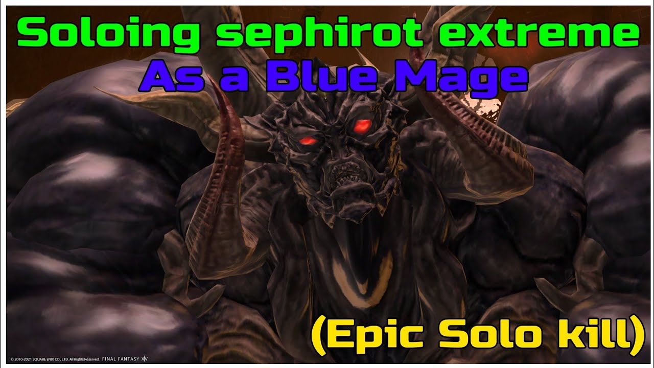 FFXIV finally Soloing sephirot extreme As Blue Mage 10% echo