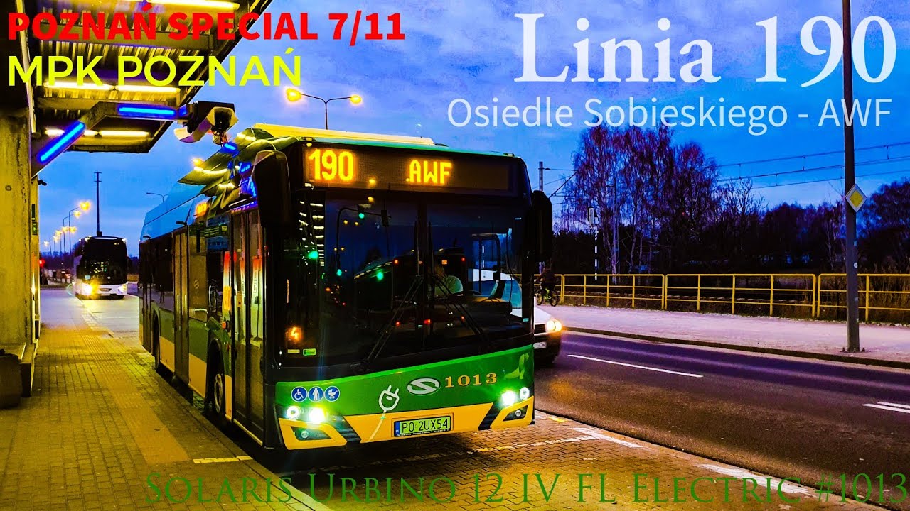 [POZNAŃ SPECIAL 7/11] Linia 190 Osiedle Sobieskiego - AWF #1013