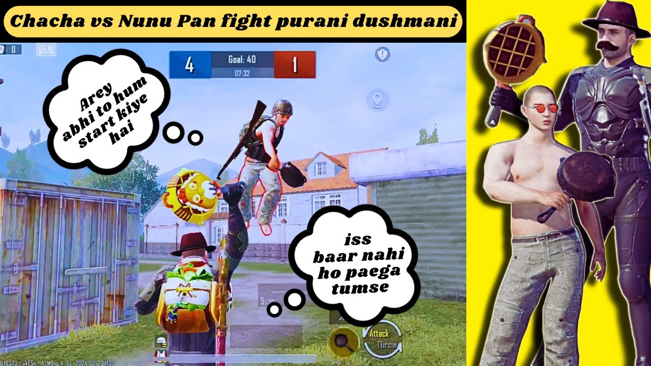 Nunu vs chacha pan fight |BGMI|