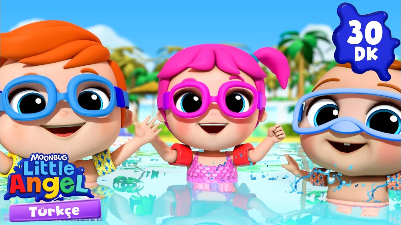 Havuzda Yüzmeye Gidiyoruz 🏊🏻‍♀️ | Eğlenceli ve Öğretici Çocuk Şarkıları | Little Angel Türkçe