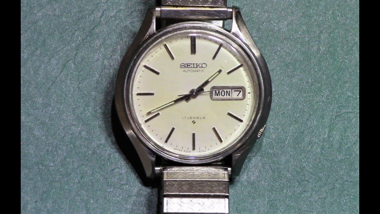 Review  1976 Seiko 17 Jewel  Automatic Men's Watch 6309 8239 vintage  entry level luxury watch