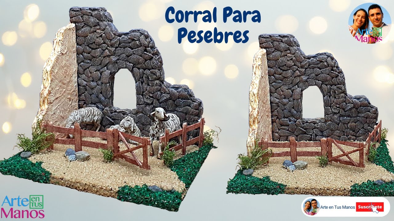 🔴Cómo Hacer CORRALES Para Pesebres, Belenes, Maquetas, FÁCIL Con Arte en Tus Manos