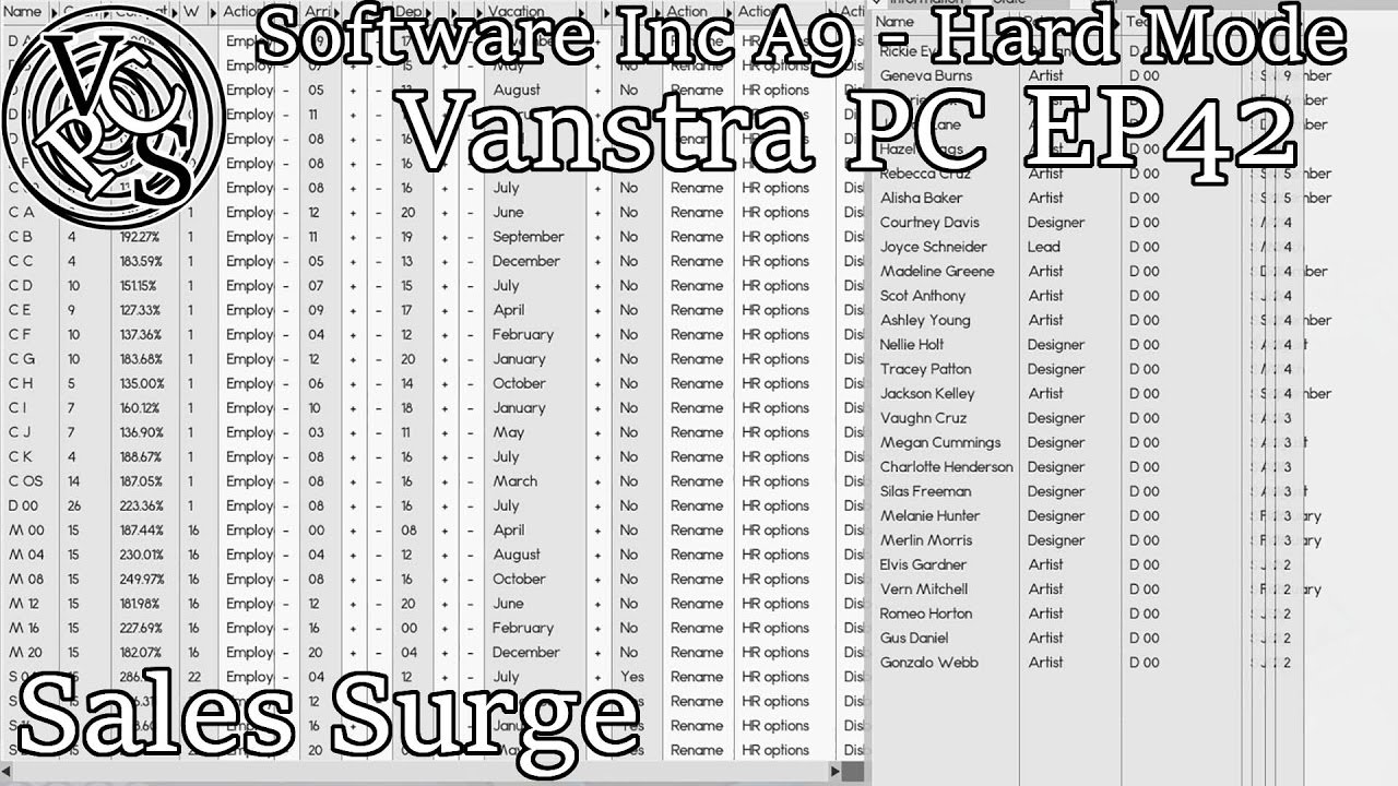 Software Inc – Sales Surge: Vanstra PC EP42 - Hard Mode Alpha 9 Gameplay