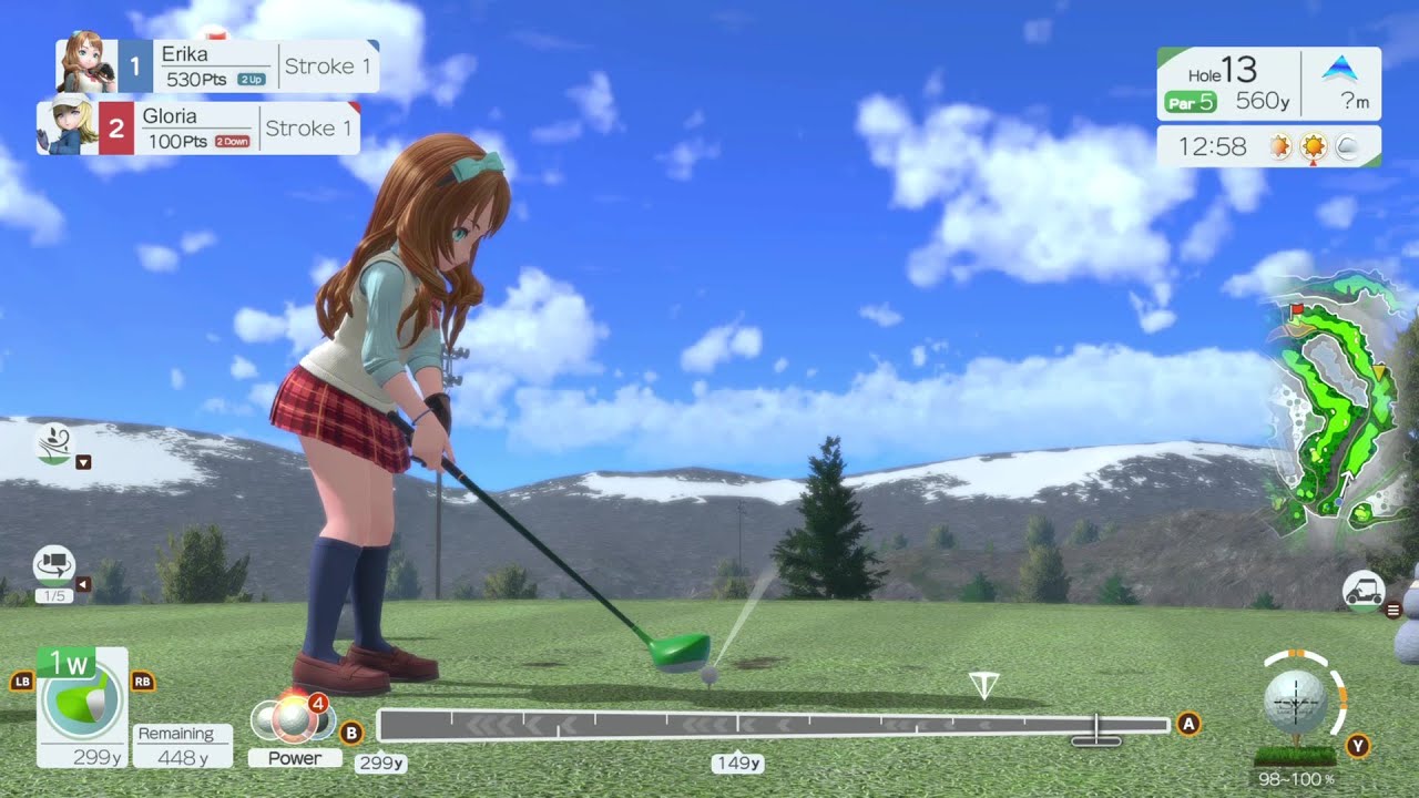 Everybody's Golf Hot Shots - Erika VS Gloria - World Tour