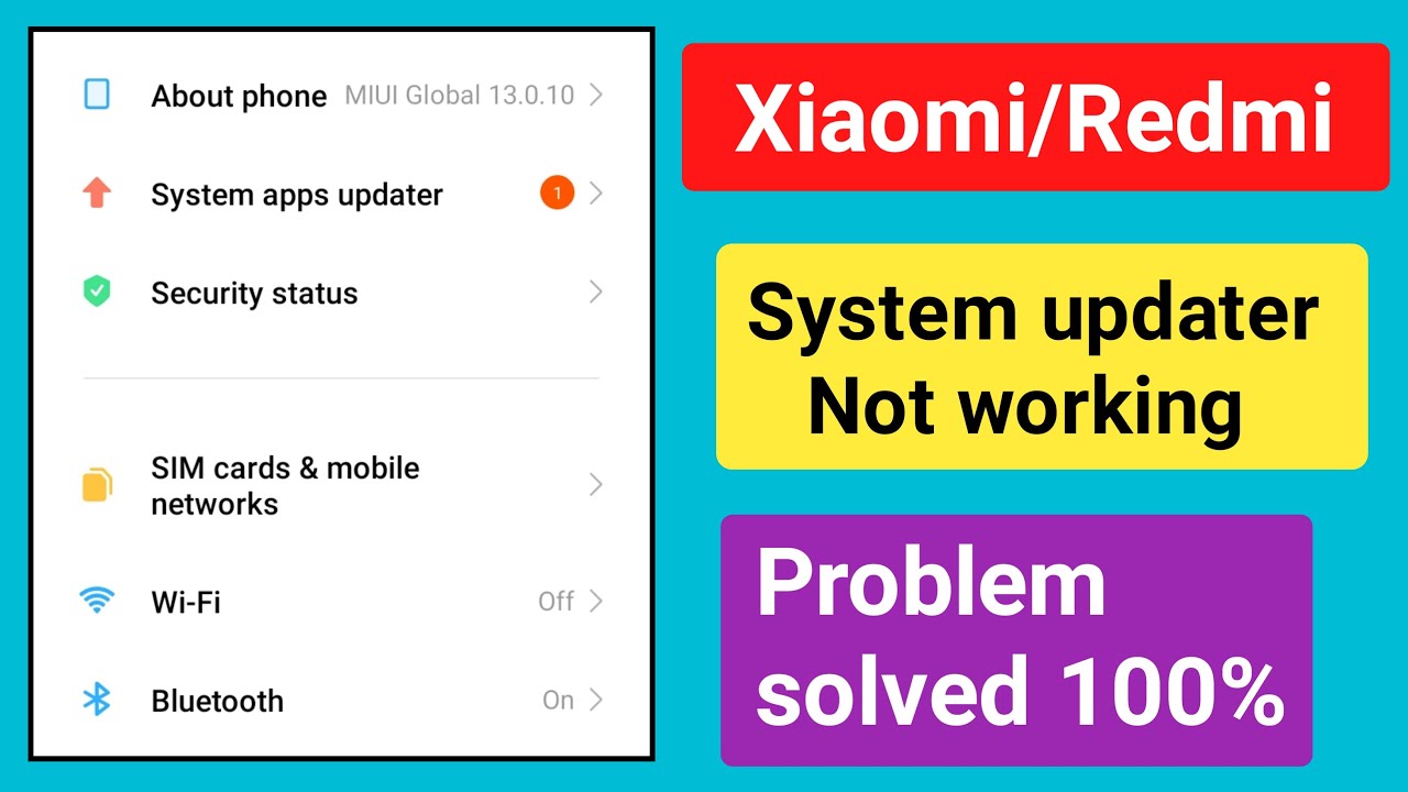 How to fix Xiaomi system App updater Not working problem.solve MIUI system app updater Not working