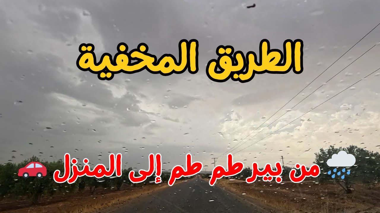 ☔ جولة في قلب الطبيعة تحت المطر مغامرة صباحية من بير طم طم إلى المنزل بين السحب والضباب 🌧️🚗