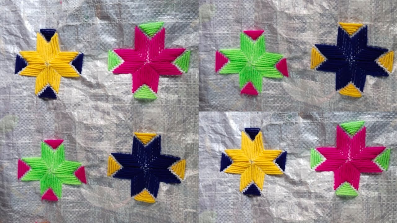 Flower's design /🏵️ফুলের ডিজাইন/🌼আসন সেলাই .....#flowerart #asonselaidesign 