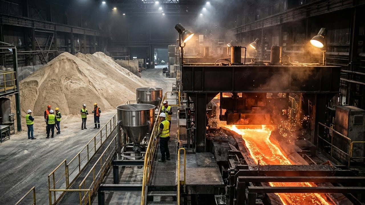 Inside the Modern Glass Factory: From Sand to Glass (The Whole Process)