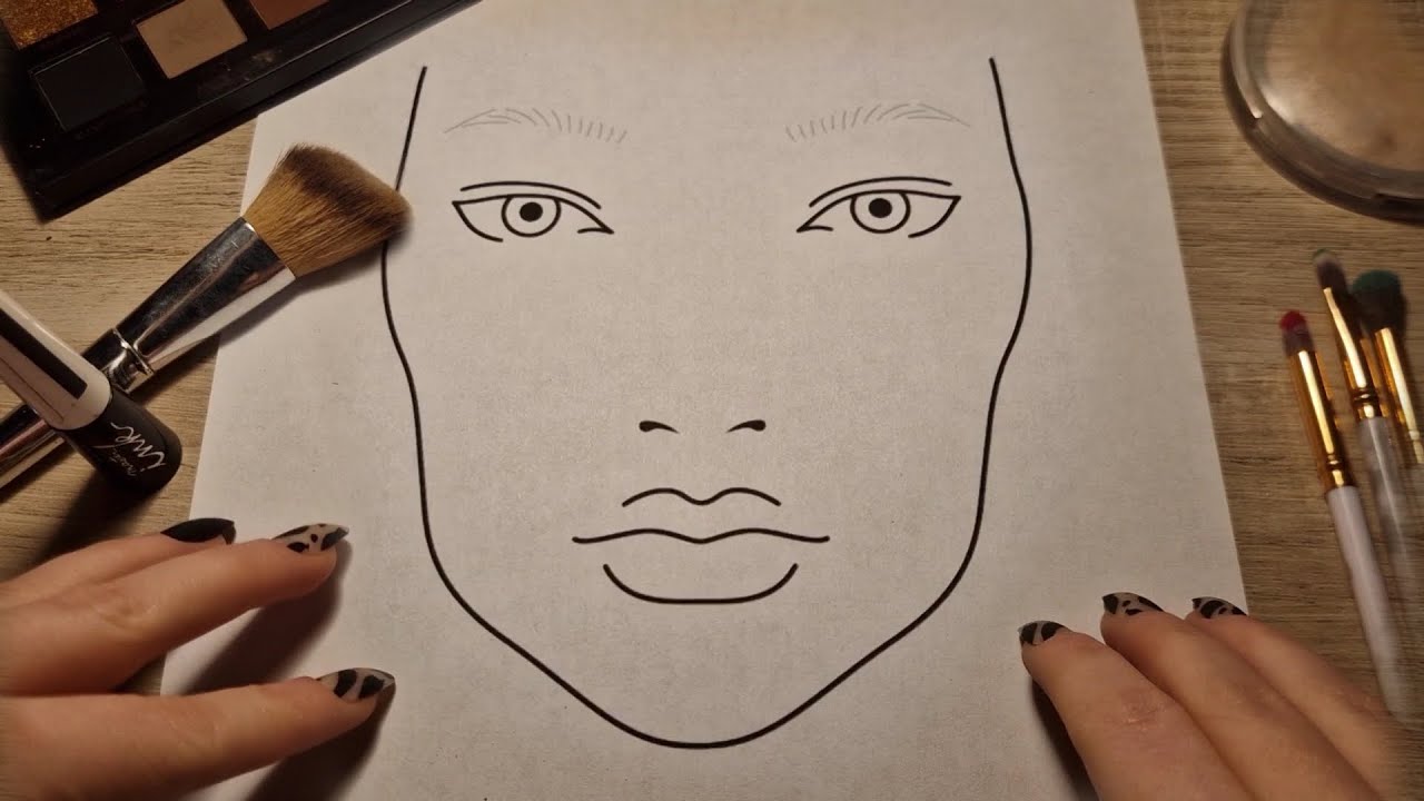 doing your makeup (on a face chart) 🎧✩°｡⋆ asmr
