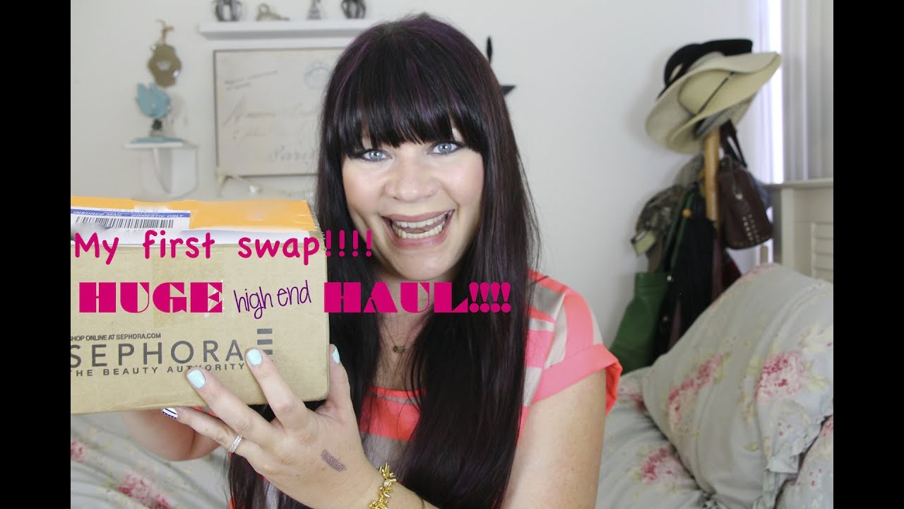 MAKEUP SWAP!!  Major High end HAUL!