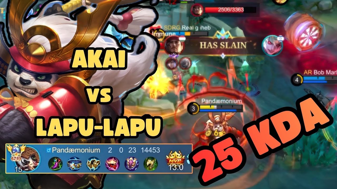 25 KDA in Mythical Immortal — Top Global Akai Vs Lapu-Lapu | Mobile Legends