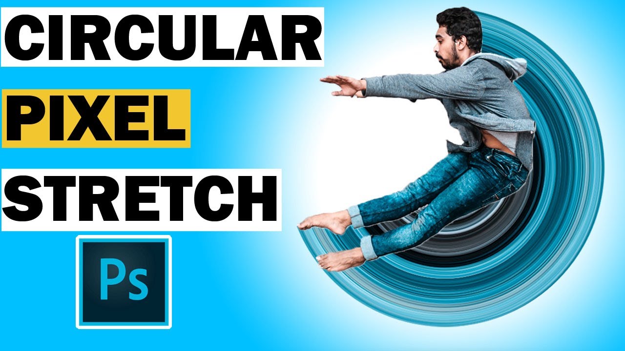 Circular Pixel stretch effect in Photoshop tutorial by DLC Ventures