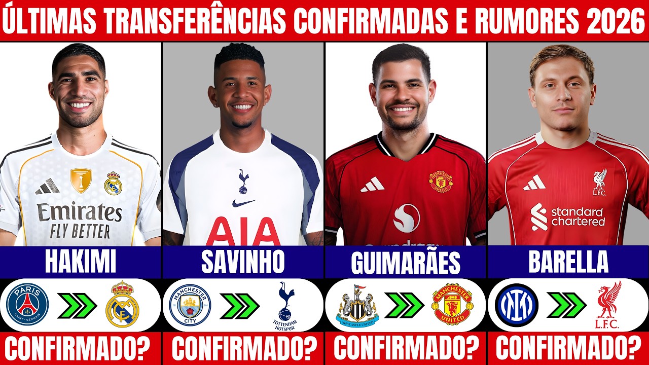 🚨 MERCADO DA BOLA | ÚLTIMAS TRANSFERÊNCIAS CONFIRMADAS E RUMORES 2026 | LEAO, CUBARSI, BARELLA......