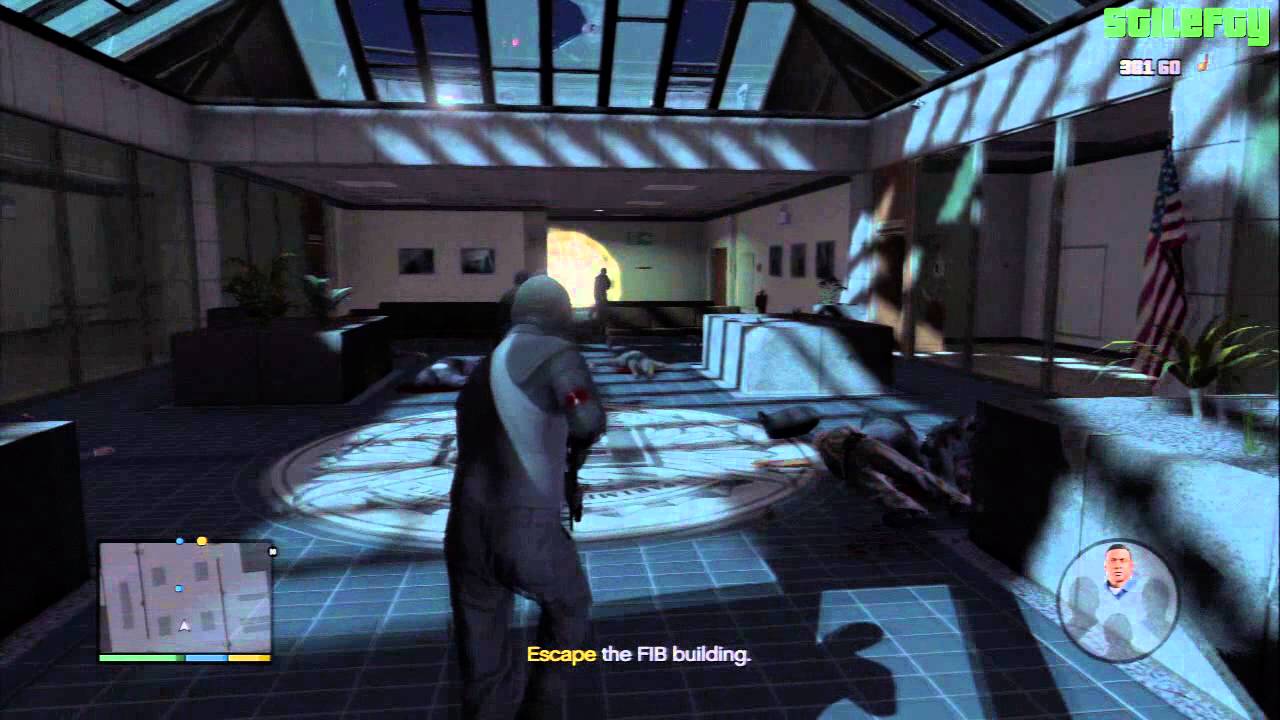 GTA 5 PS3 - Mission #69 - The Bureau Raid (Roof Entry) [100% - Gold Medal]