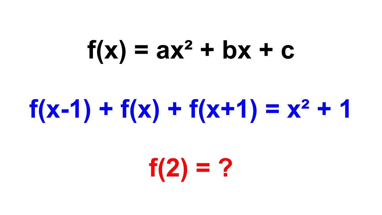A Nice Problem of Function | You should know this trick!