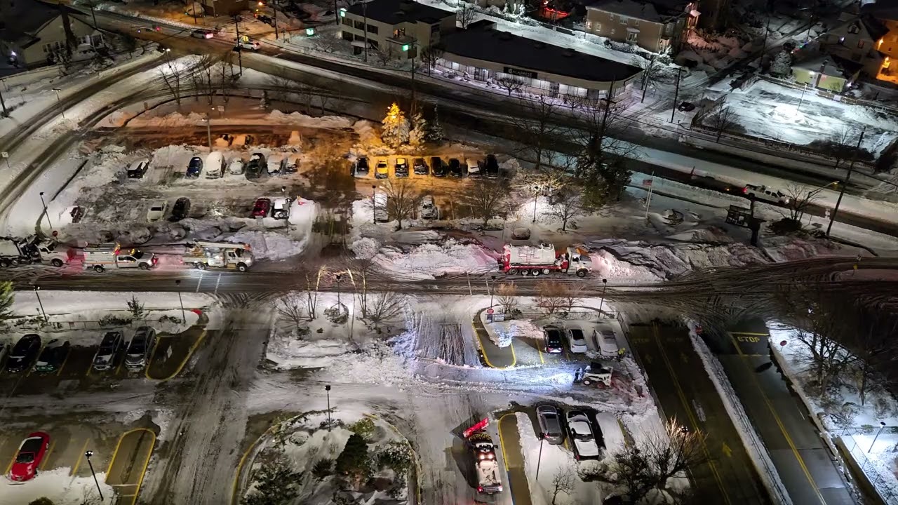 Cliffside Park, New Jersey | 22:00 | Urban View 035 | Night Snow Cleanup After the Blizzard