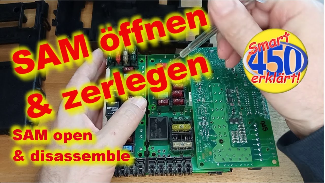 Smart fortwo 450 Roadster 452 SAM zerlegen öffnen open disassemble Steuereinheit Steuergerät