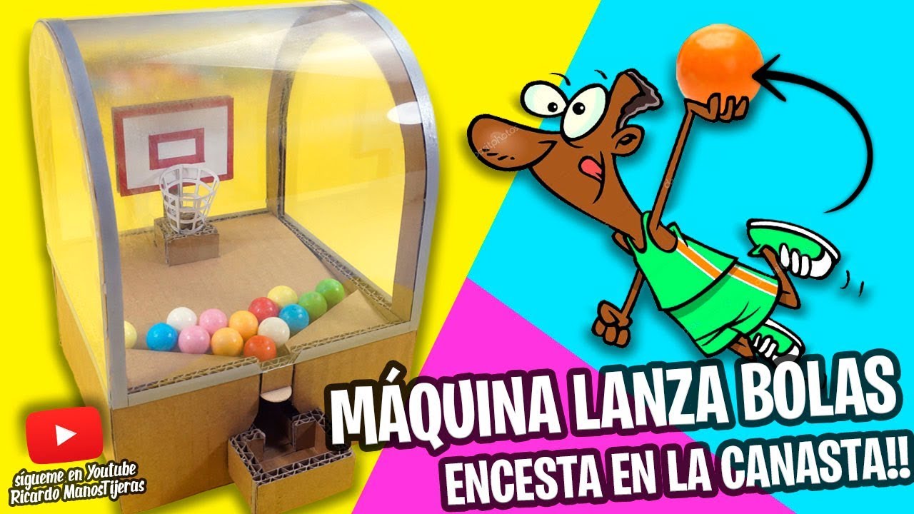 CÓMO HACER UNA MÁQUINA LANZA BOLAS CON CARTÓN|Manualidades|DIY