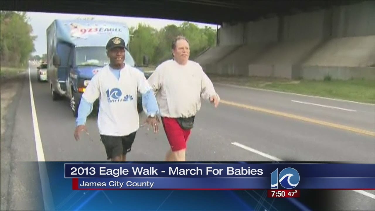 WAVY TV 10 and 97.3 The Eagle walk 80 miles for babies