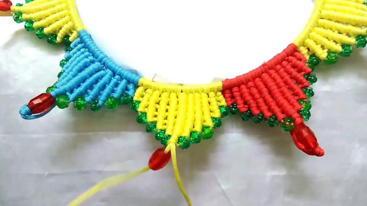 Wastage Macrame Mirror Design /colourful mirror tutorial