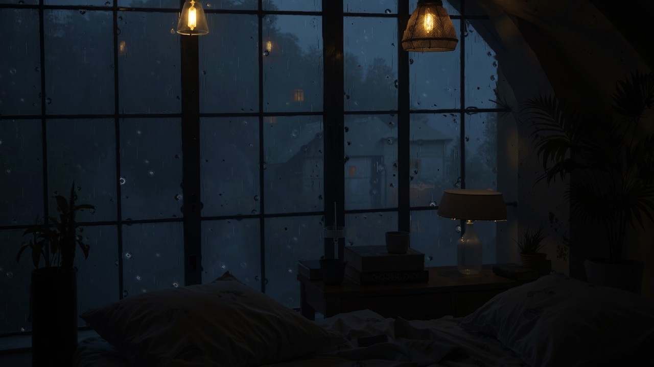 A small corner behind the window - Falling asleep to the sound of the evening rain
