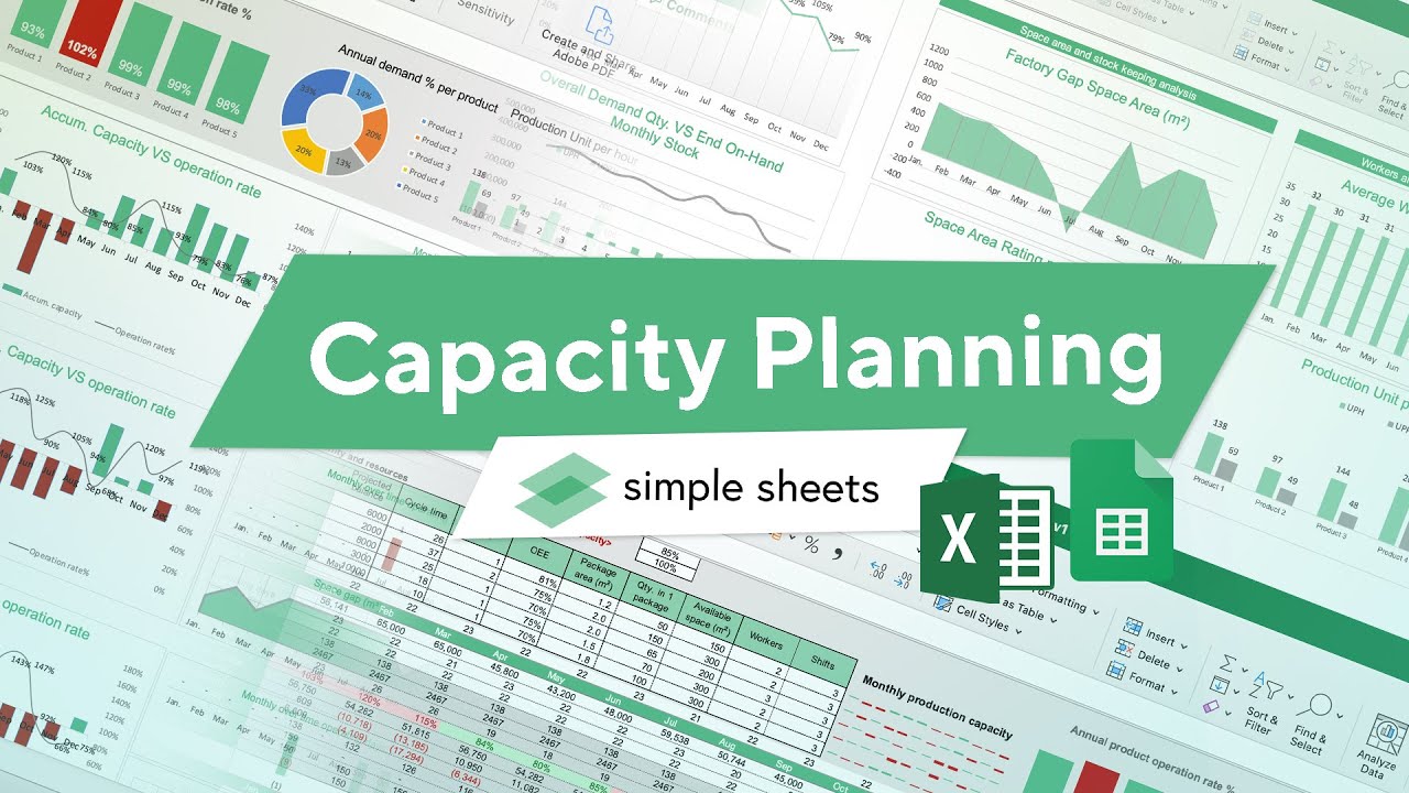 Шаблон планирования мощностей Excel. Пошаговое видеоруководство от Simple Sheets