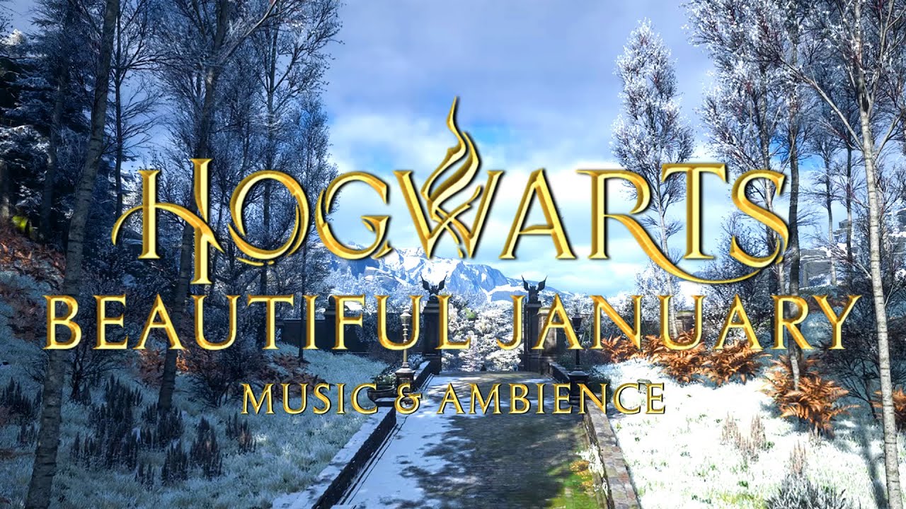 A Beautiful January at Hogwarts – Calming  Harry Potter Music & Winter Atmosphere