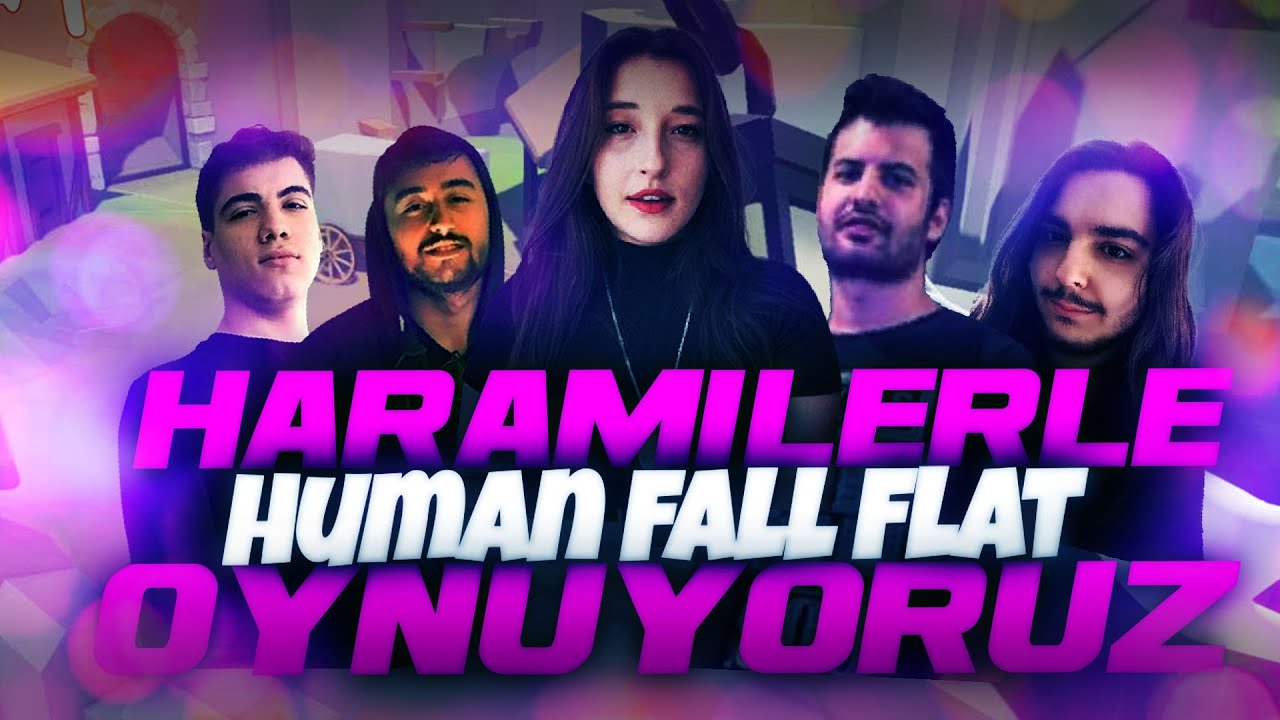 HARAMİLERLE HUMAN FALL FLAT OYNUYORUZ (YENİ HARİTA RED ROCK) #8