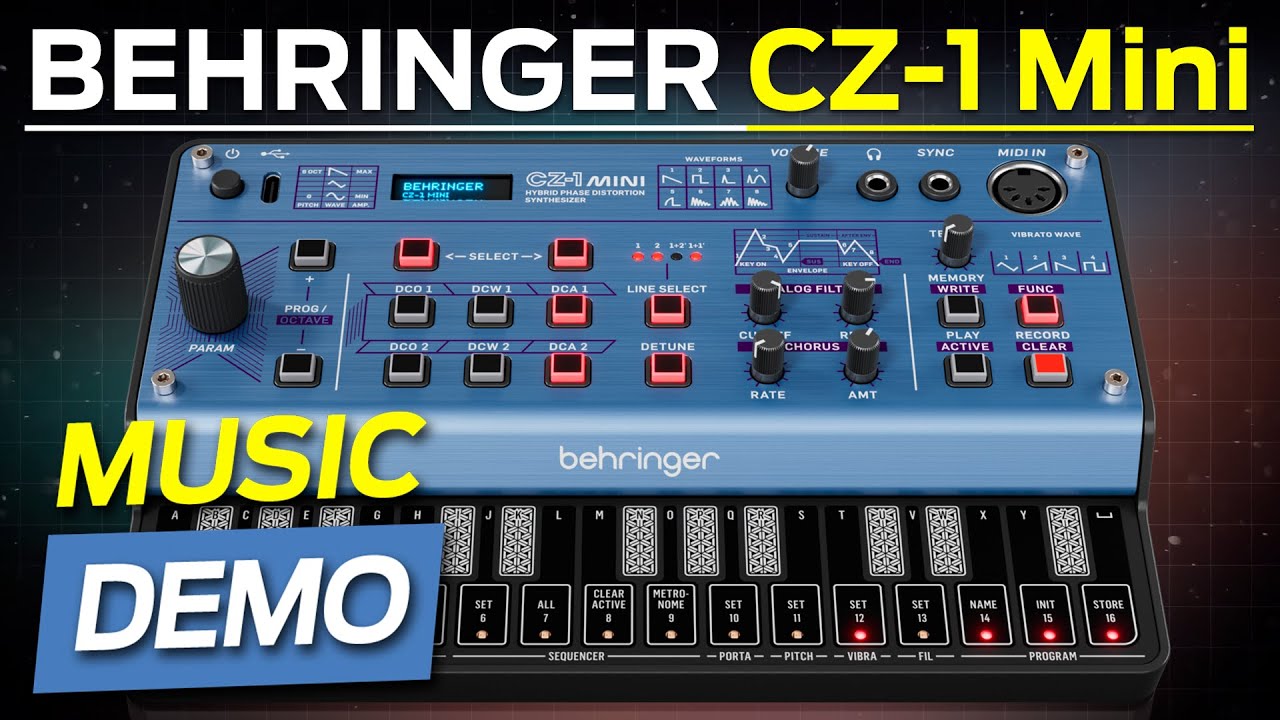 BEHRINGER CZ-1 Mini, new COMPACT SYNTH w/ ANALOG FILTER (MUSIC DEMO)