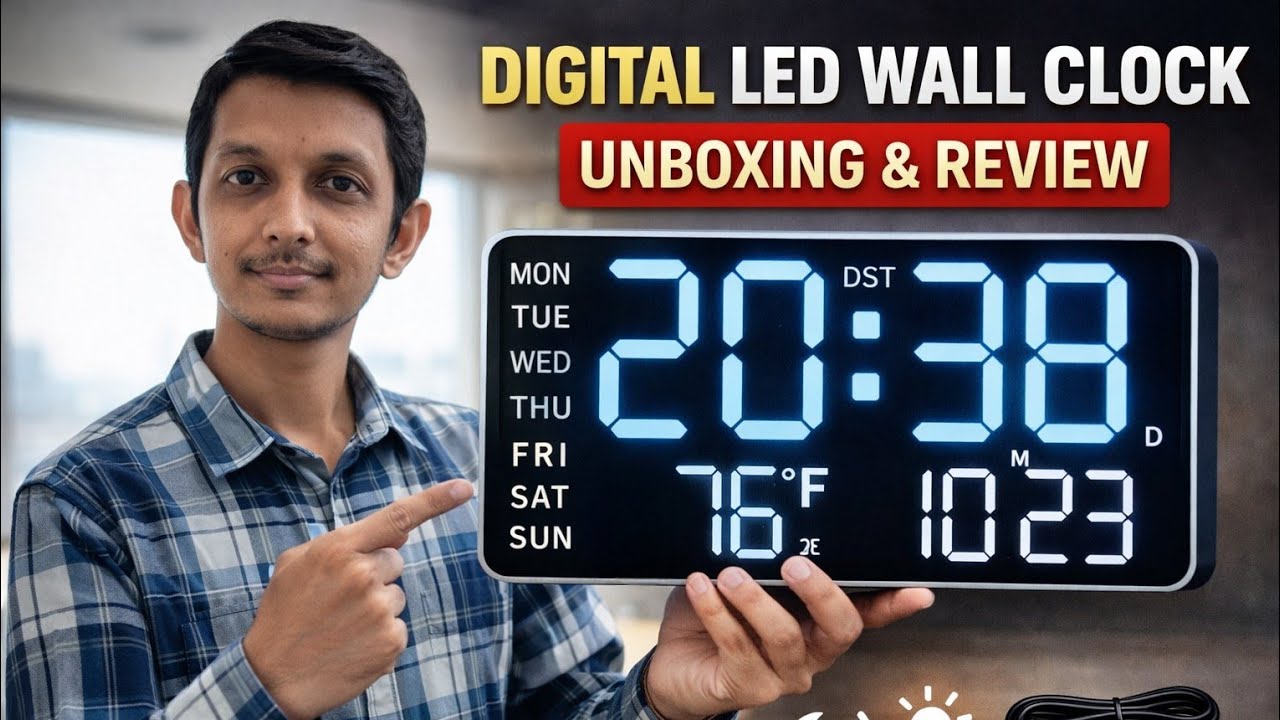 Digital LED Wall Clock Unboxing & Review