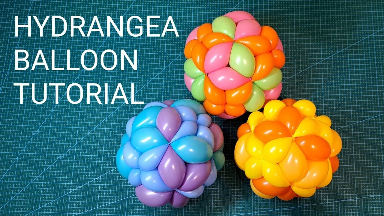 Hydrangea Balloon Tutorial 繡球花氣球教學 （Balloon Ball / 編織圓球）