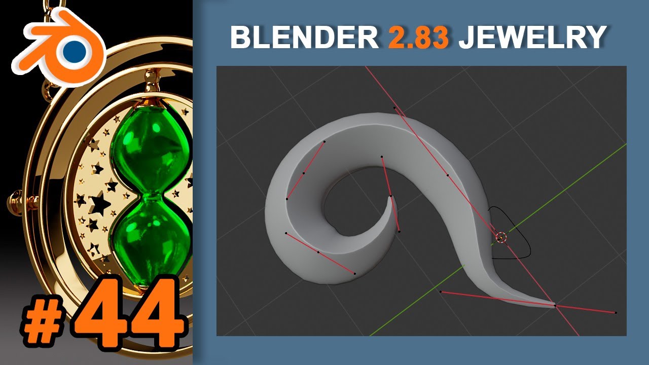 44.Blender Jewelry. Завитушка
