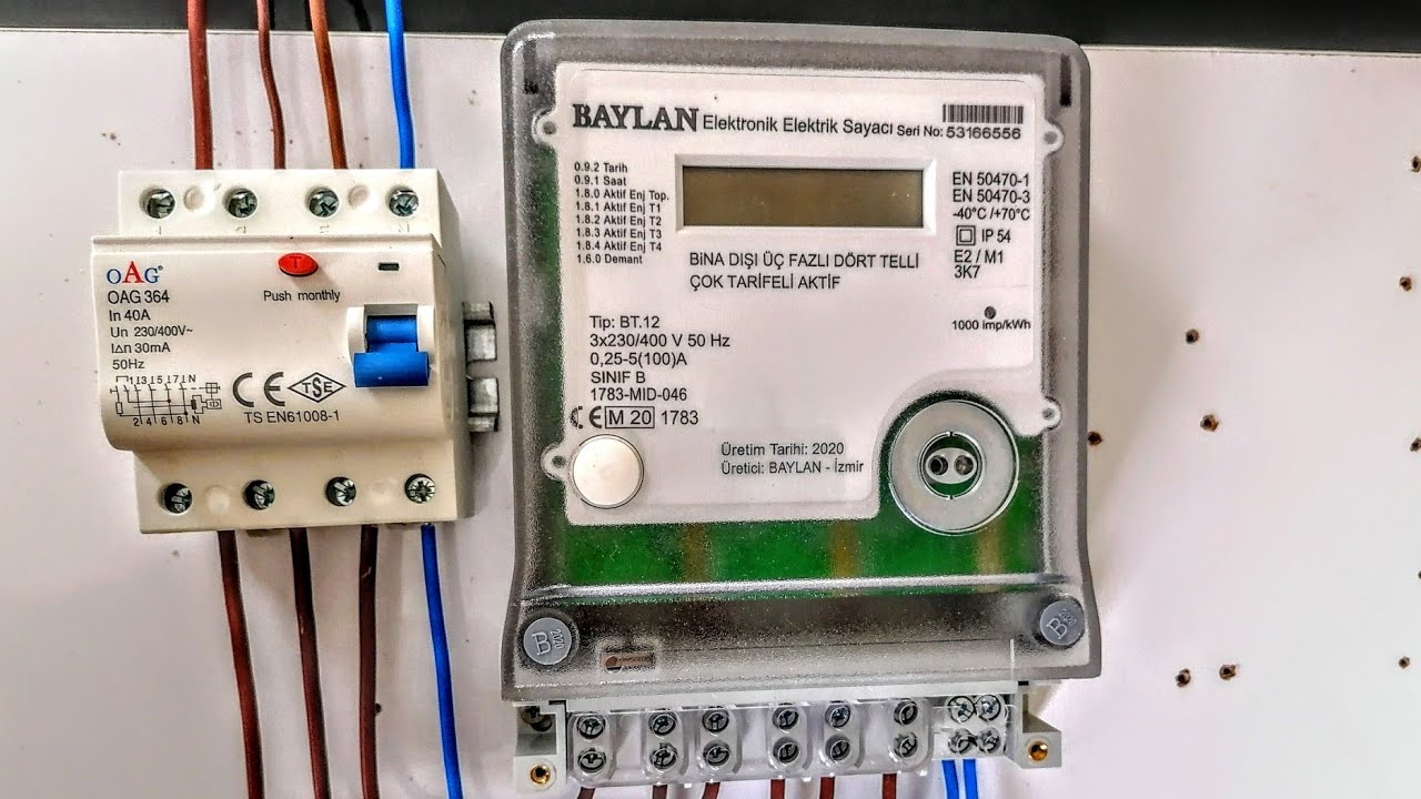 Üç fazlı Elektrik sayaç bağlantısı nasıl yapılır. Trifaze Sayaç montajı.