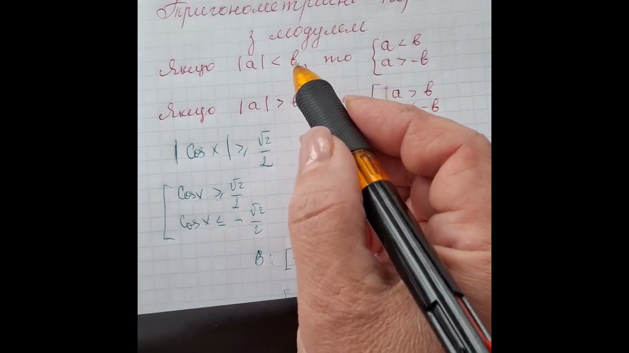 Тригонометричні нерівності з модулем. 10 клас